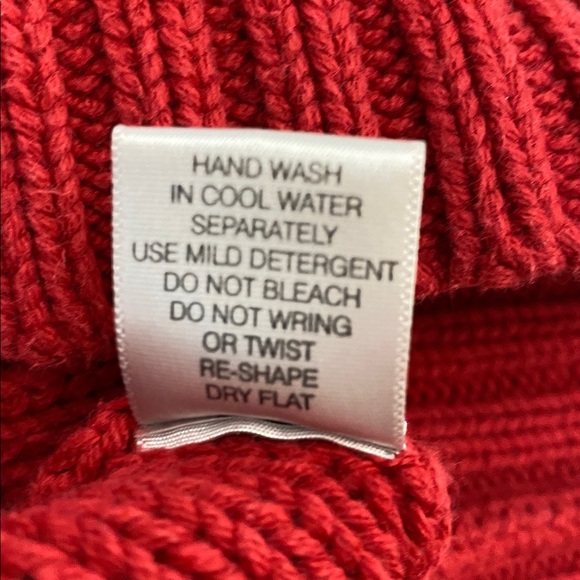 Leo & Nicole Red Cowl Neck Sweater - Picture 7 of 7